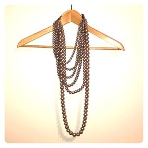 6 stranded faux pearl necklace